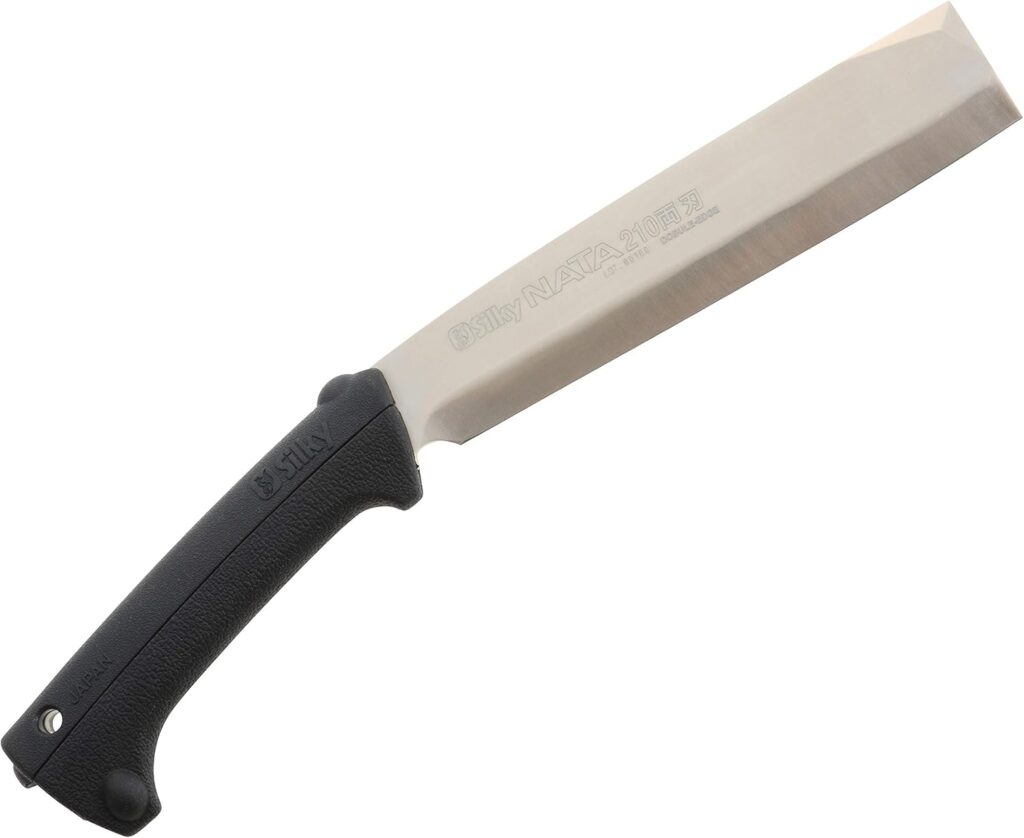 万能な標準モデル：Silky（シルキー）ナタ 両刃 210mm 本体 ゴムハンドル